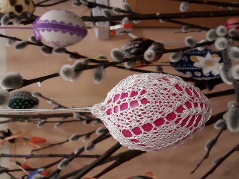 Osterei schnell Umstrickt