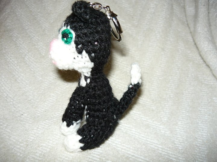 Häkelanleitung Katze Schlüsselanhänger / Geschenkanhänger