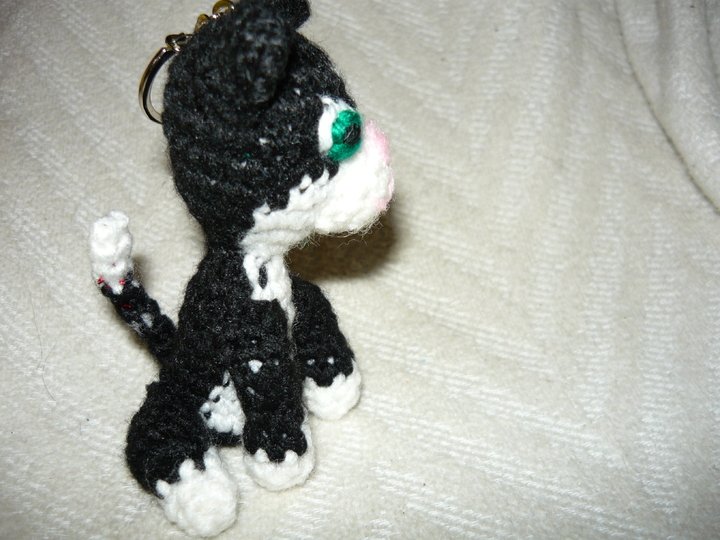 Häkelanleitung Katze Schlüsselanhänger / Geschenkanhänger