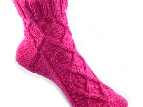 Socke mit Rautemuster (Größen 36/37 und 38/39)