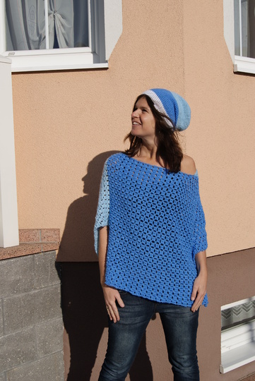 Poncho Blue Dream, Universalgröße