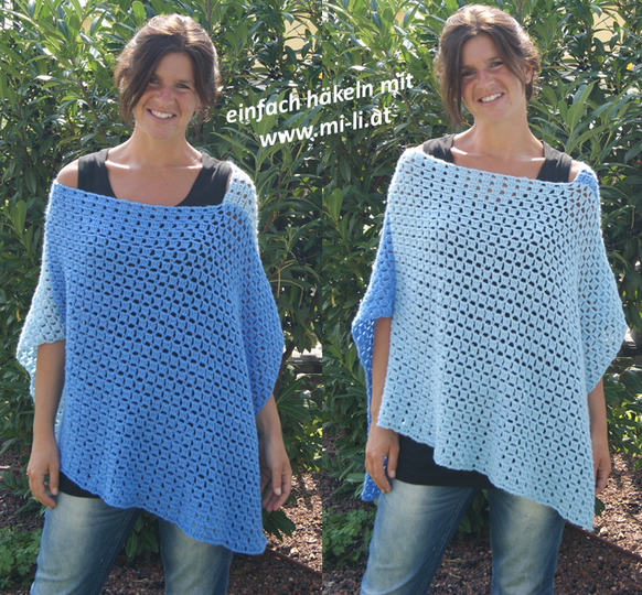 Poncho Blue Dream, Universalgröße