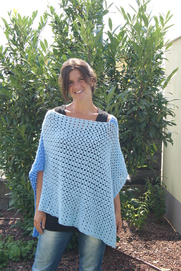 Poncho Blue Dream, Universalgröße