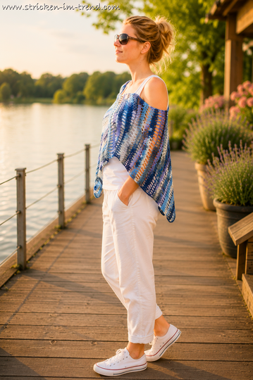 Crochet Pattern Summer Poncho | Shoulder Warmer with Lace Pattern | RUSH #1