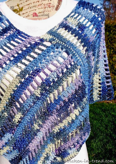 Crochet Pattern Summer Poncho | Shoulder Warmer with Lace Pattern | RUSH #1