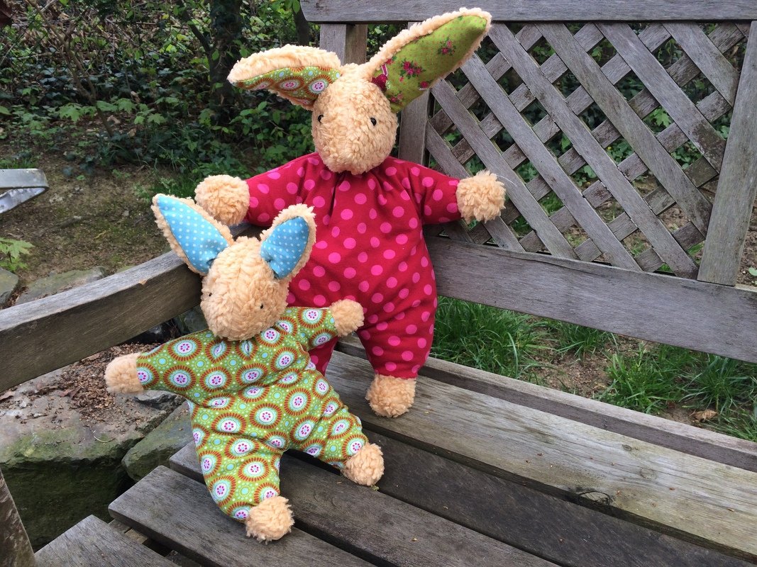 Nähanleitung und Schnittmuster Stofftier Hase