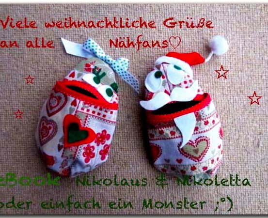 Eiweih E Book Puppe Monster Hase Nikolaus Utensilo Beutel Tasche Kostenlose Nahanleitung Mit Schnittmuster Handmade With