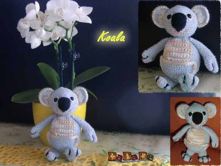 Känguru und Koala feiern Ostern in Australien - gehäkelt von Dadade 