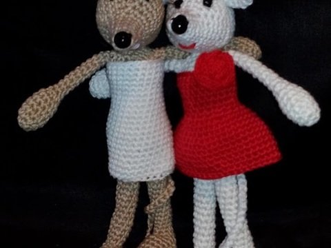 Häkelanleitung - Mäusedamen - kaum Näharbeit!