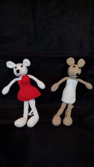 Häkelanleitung - Mäusedamen - kaum Näharbeit!