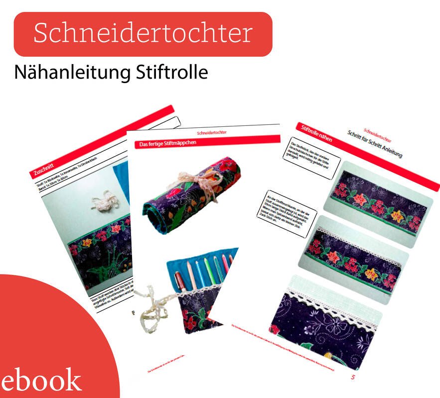 Nähanleitung - Stiftrolle / Stiftmäppchen / Utensilo