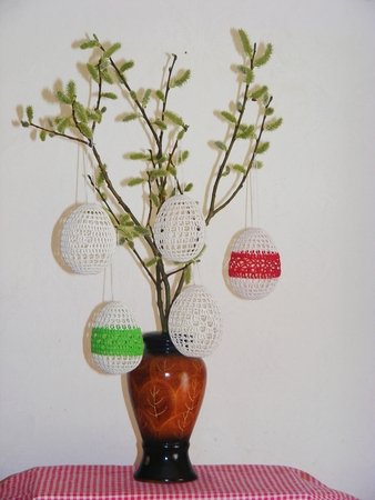 Crochet Easter eggs ornament set of 5