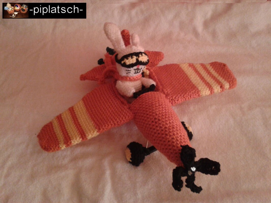 Hase Hopsi im Flugzeug