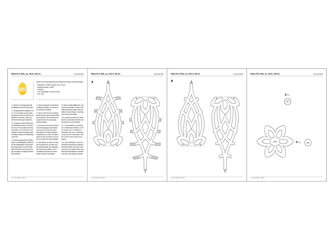 Deko-Ei in XXL – Bastelvorlagen und Anleitung - Bild 2