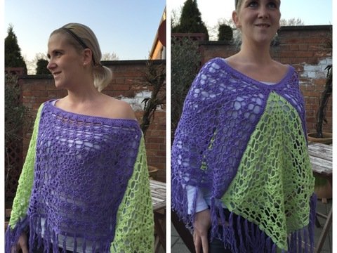 Poncho häkeln - 2 Tragevarianten