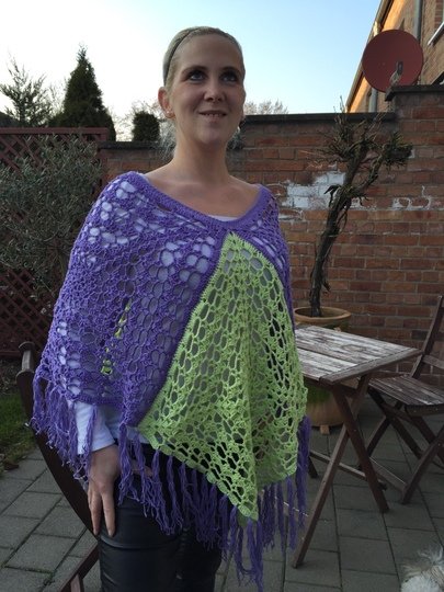 Poncho häkeln - 2 Tragevarianten