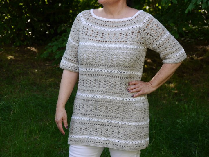 Häkelanleitung Netzshirt/Tunika alle Größen Spring Kollektion No.7