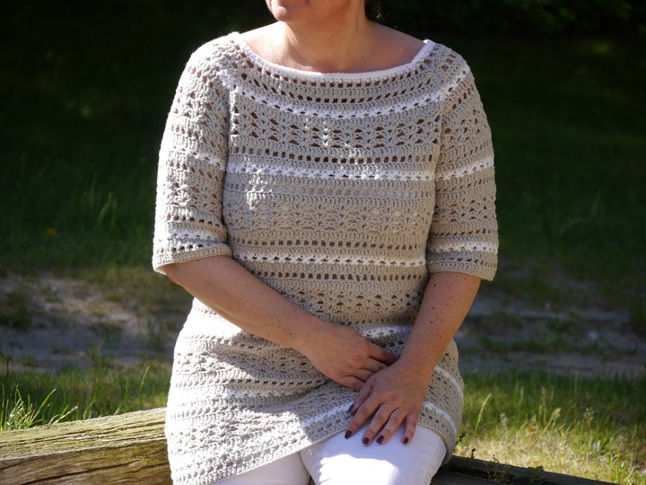 Häkelanleitung Netzshirt/Tunika alle Größen Spring Kollektion No.7