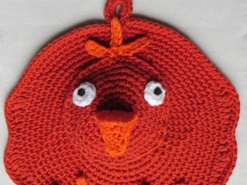 Häkelanleitung für den Topflappen Die flotte Henne Bertha blitzschnell gehäkelt * Huhn *