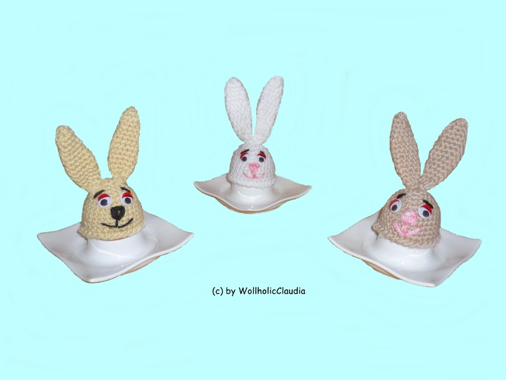 Häkelanleitung Eierwärmer Hase und Küken