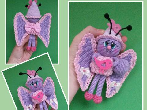 Anleitung Schmetterling " Gina " 17 cm Groß