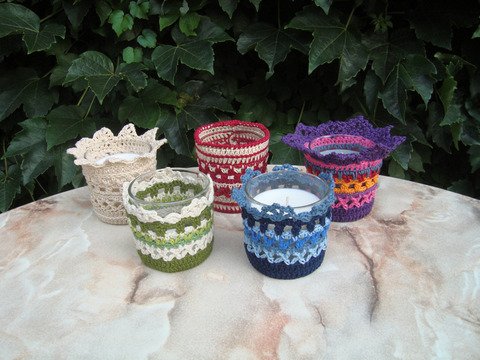 Häkelanleitung Windlichthülle