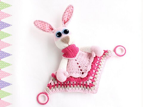 Kuschelweiches Schmusetuch "Hase"