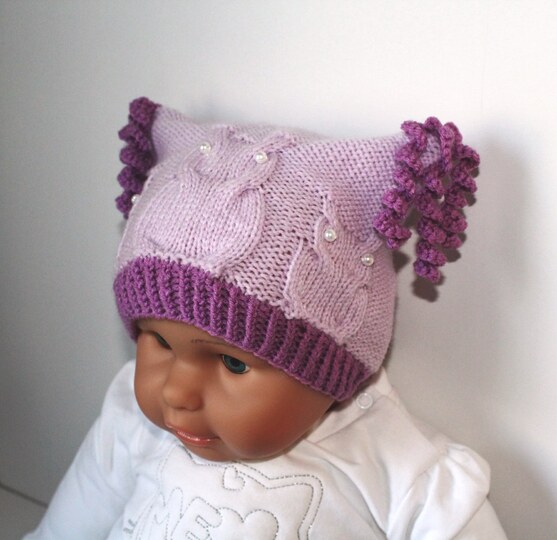 Strickanleitung Baby-Set Eulen, Mütze und Baby-Schuhe, ca. 5 - 12 Monate