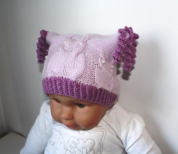 Strickanleitung Baby-Set Eulen, Mütze und Baby-Schuhe, ca. 5 - 12 Monate