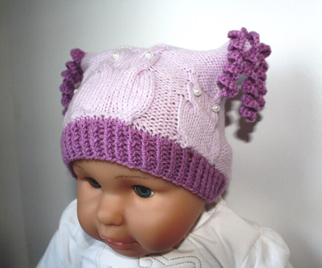 Strickanleitung Baby-Set Eulen, Mütze und Baby-Schuhe, ca. 5 - 12 Monate