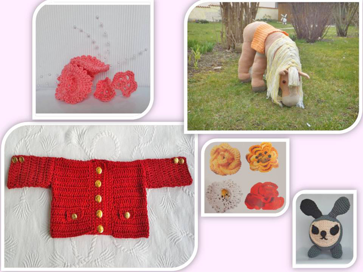 Frühlingsset Special zum Häkeln - Amigurumi Kinderjacke Häkelblumen Pferd Xxl