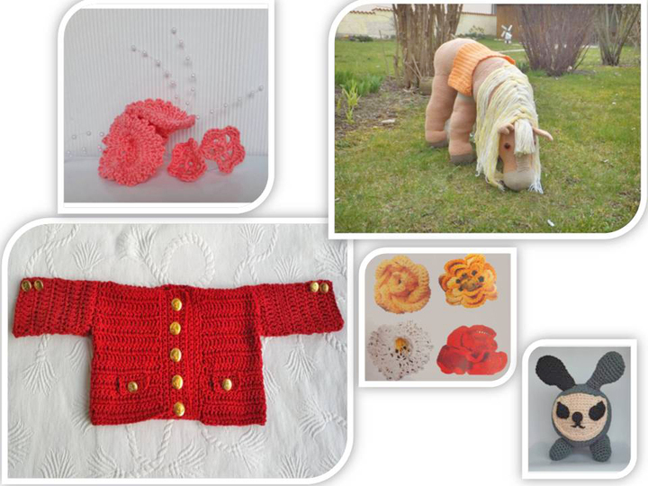 Frühlingsset Special zum Häkeln - Amigurumi Kinderjacke Häkelblumen Pferd Xxl
