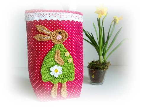 Häkelanleitung Hasenapplikation