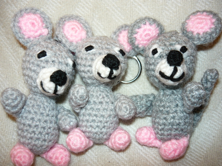 Häkelanleitung Maus Schlüsselanhänger / Geschenkanhänger