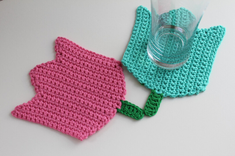 "Keukenhof - Tulpenpark" gehäkelte Untersetzer, PDF-Anleitung