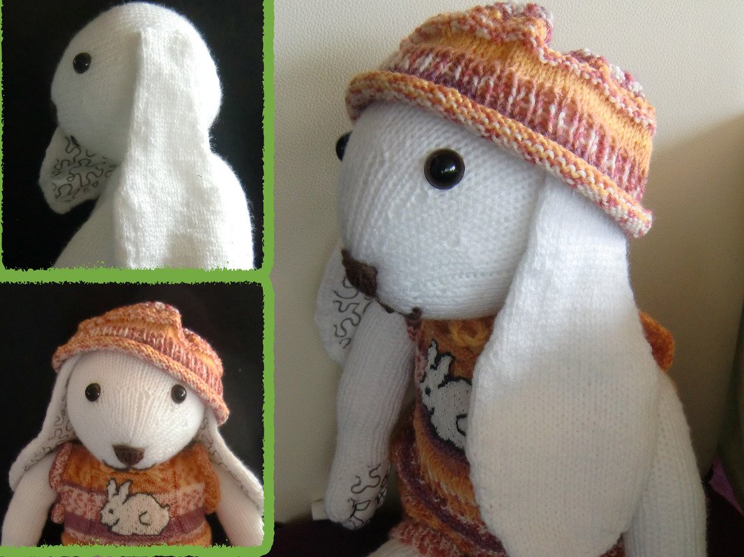 Hase Hansi, zum Kuscheln und Liebhaben, nicht nur an Ostern - gestrickt von Dadade 