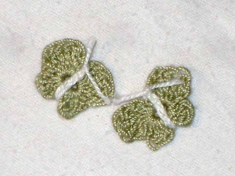 Schmetterling, gehäkelt in einer Runde