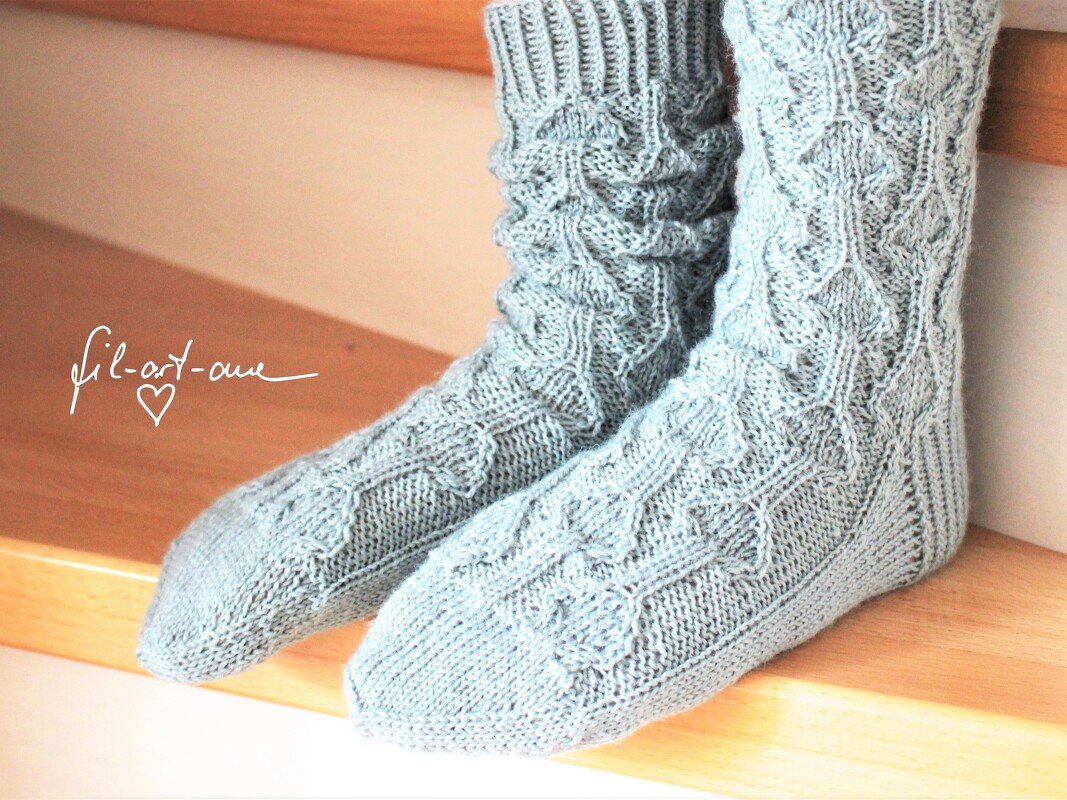 Socken "Galadriel", Strickanleitung für Größe 37 - 42