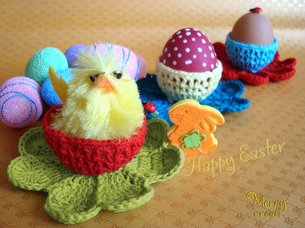 Clover Easter Decoration Pattern, Crochet Easter Basket, Crochet Egg Holder, Easter Cup, Easter gifts, Crochet clover, Pdf Pattern - Image 6