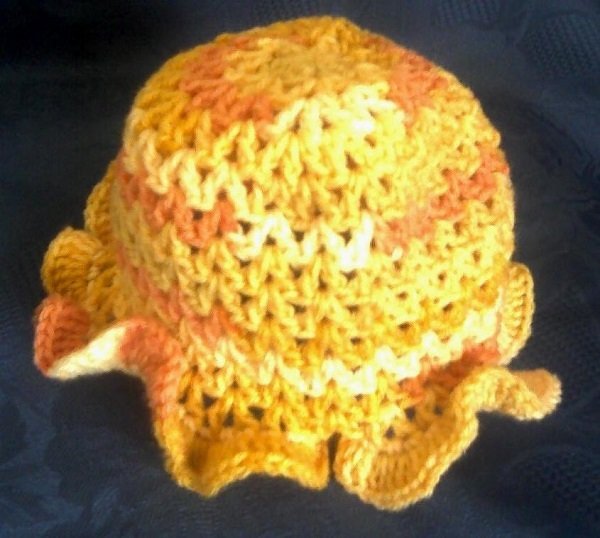 Häkelanleitung Schnelle Baby-Mütze "Sommertag"  für Kopfumfang 36/38