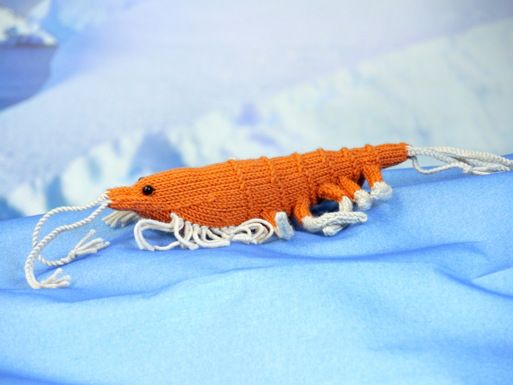 shrimp / krill Napoleon knitting pattern