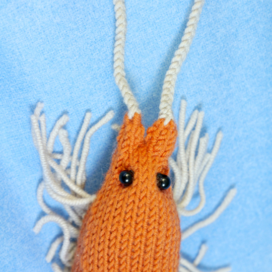 shrimp / krill Napoleon knitting pattern