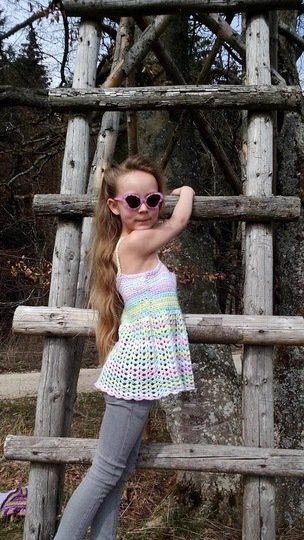 Häkeltop Sternchen - alle Kindergrößen, Häkelanleitung für Anfänger