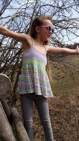 Häkeltop Sternchen - alle Kindergrößen, Häkelanleitung für Anfänger