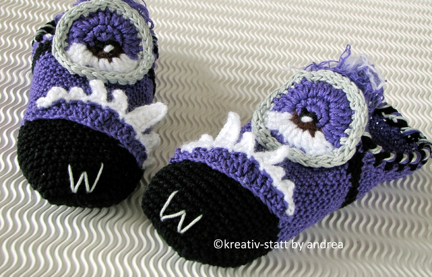 Hausschuh Pantoffel "Monster Minion" mit Sohle - Gr. 22 bis 43 - Häkelanleitung