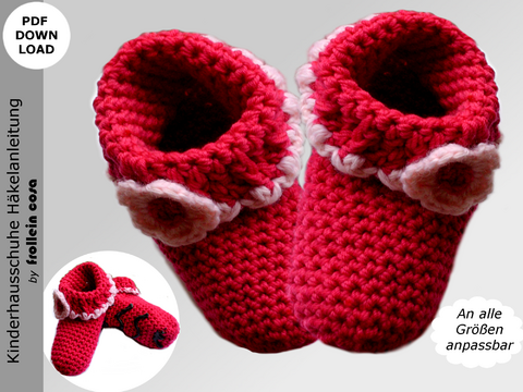 Häkelanleitung "Kinderhausschuhe"