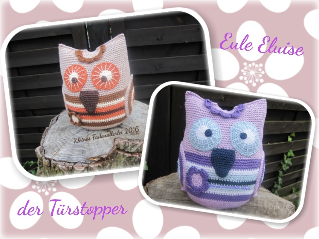 Eule Eluise der Türstopper, Häkelanleitung
