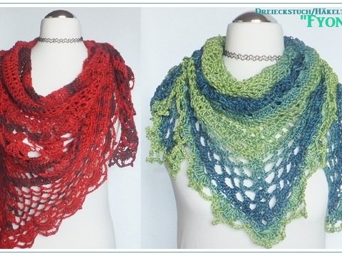 "Fyona" luftiges Häkeltuch / Dreieckstuch