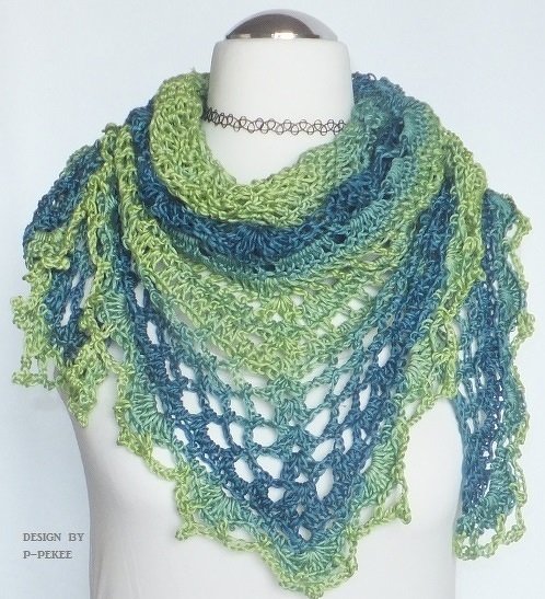 "Fyona" luftiges Häkeltuch / Dreieckstuch - Bild 2