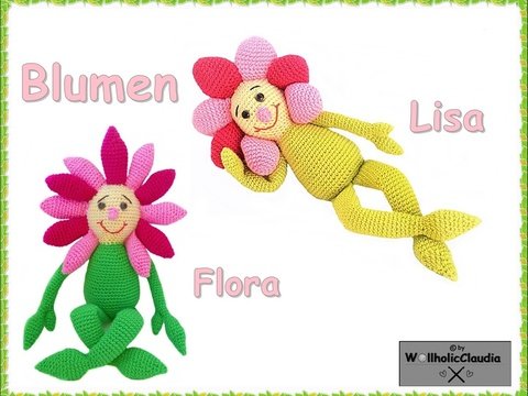 Häkelanleitung Blumen Flora und Lisa Spar-Set